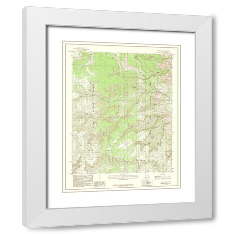 Bear Canyon Utah Quad - USGS 1987 White Modern Wood Framed Art Print with Double Matting by USGS