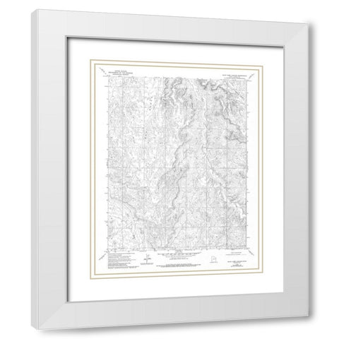 Buck Camp Canyon Utah Quad - USGS 1968 White Modern Wood Framed Art Print with Double Matting by USGS