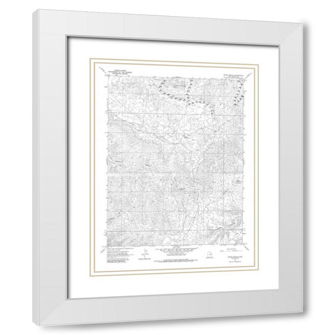 Bates Knolls Utah Quad - USGS 1966 White Modern Wood Framed Art Print with Double Matting by USGS