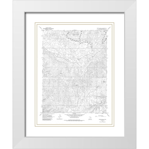 Bates Knolls Utah Quad - USGS 1966 White Modern Wood Framed Art Print with Double Matting by USGS