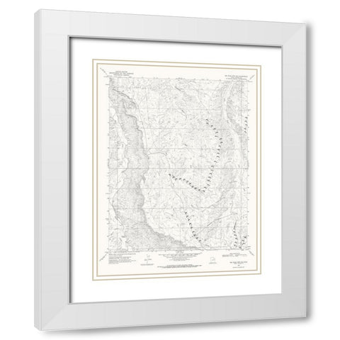 Big Pack Mountain Utah Quad - USGS 1968 White Modern Wood Framed Art Print with Double Matting by USGS