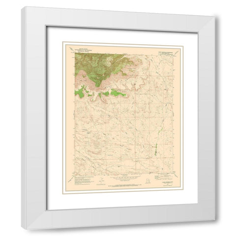 Cisco Springs Utah Quad - USGS 1970 White Modern Wood Framed Art Print with Double Matting by USGS