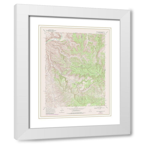 Weaver Ridge Utah Quad - USGS 1968 White Modern Wood Framed Art Print with Double Matting by USGS