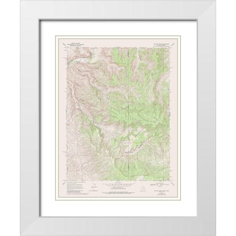 Weaver Ridge Utah Quad - USGS 1968 White Modern Wood Framed Art Print with Double Matting by USGS