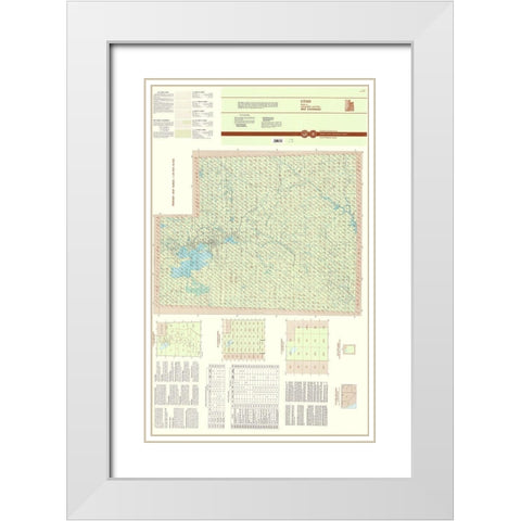 Utah Utah Index Quad - USGS 1996 White Modern Wood Framed Art Print with Double Matting by USGS