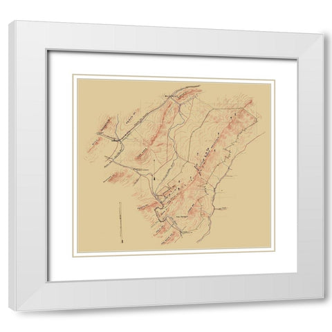 Alleghany County Virginia -1972 White Modern Wood Framed Art Print with Double Matting by Unknown