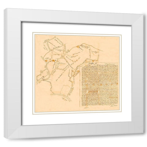 Fairfax County Virginia - Davis 1748  White Modern Wood Framed Art Print with Double Matting by Davis