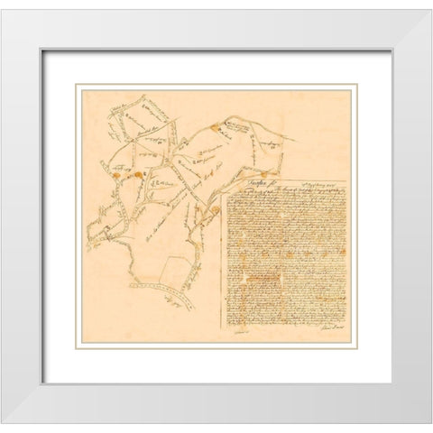 Fairfax County Virginia - Davis 1748  White Modern Wood Framed Art Print with Double Matting by Davis