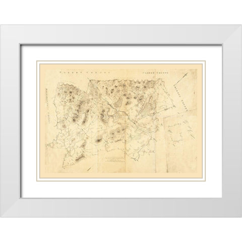 Fauquier County Virginia - Gilmer 1860 White Modern Wood Framed Art Print with Double Matting by Gilmer