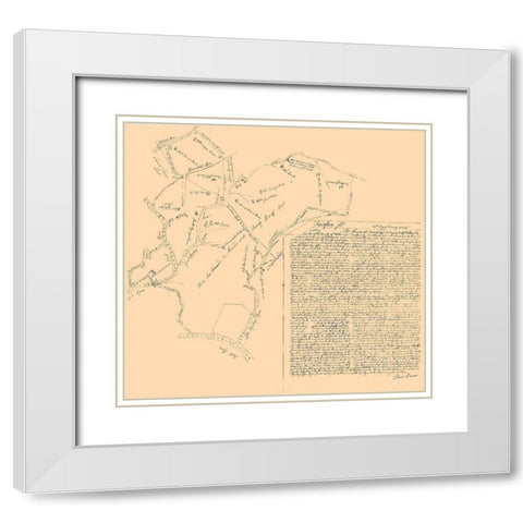 Fairfax Virginia - Davis 1748 White Modern Wood Framed Art Print with Double Matting by Davis