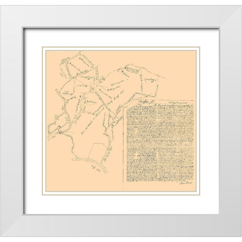 Fairfax Virginia - Davis 1748 White Modern Wood Framed Art Print with Double Matting by Davis