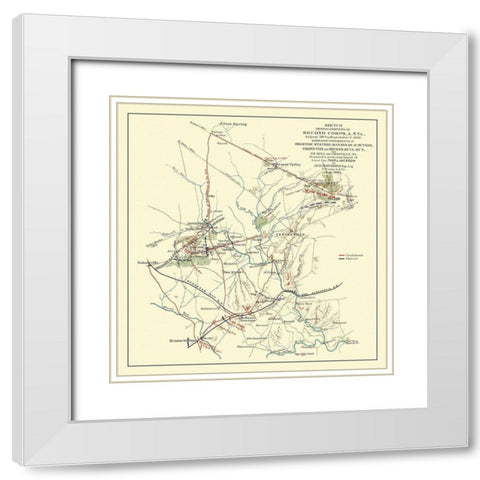 Second Corps Bristoe Station Manassas Junction White Modern Wood Framed Art Print with Double Matting by Hotchkiss