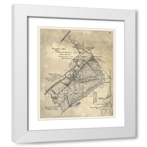 Rockbridge County Virginia - Hotchkiss 1882 White Modern Wood Framed Art Print with Double Matting by Hotchkiss