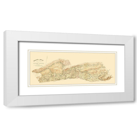Wythe County North Virginia - Matthews 1860 White Modern Wood Framed Art Print with Double Matting by Matthews