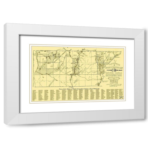 Colville Indian Reservation Northern Landowners White Modern Wood Framed Art Print with Double Matting by Hunt