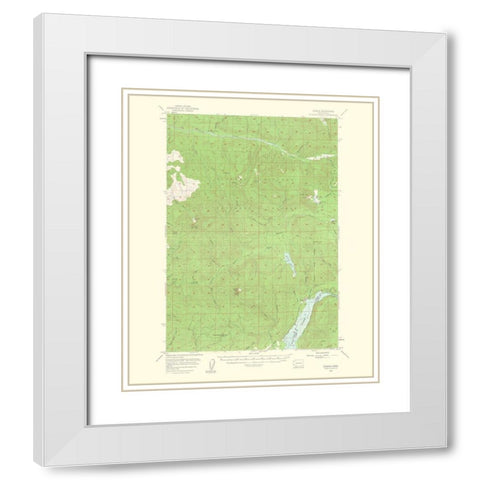 Cougar Washington Quad - USGS 1963 White Modern Wood Framed Art Print with Double Matting by USGS