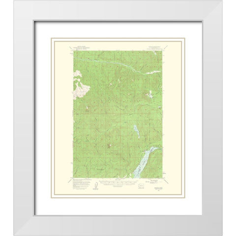 Cougar Washington Quad - USGS 1963 White Modern Wood Framed Art Print with Double Matting by USGS