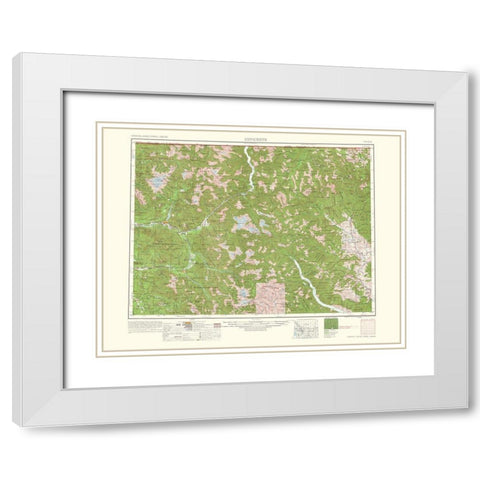 Concrete Washington Quad - USGS 1962 White Modern Wood Framed Art Print with Double Matting by USGS