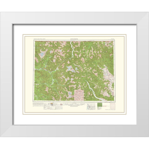 Concrete Washington Quad - USGS 1962 White Modern Wood Framed Art Print with Double Matting by USGS