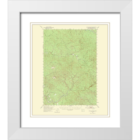 Pigeon Springs Washington Quad - USGS 1965 White Modern Wood Framed Art Print with Double Matting by USGS