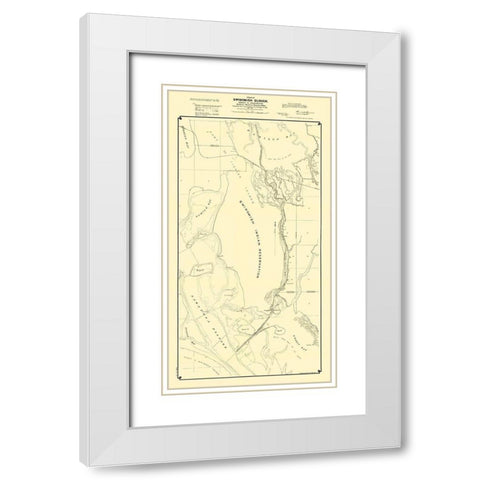 Swinomish  Slough  Skagit Washington - Downing White Modern Wood Framed Art Print with Double Matting by Downing