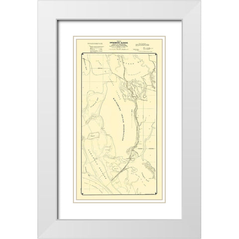 Swinomish  Slough  Skagit Washington - Downing White Modern Wood Framed Art Print with Double Matting by Downing