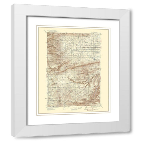 White Swan Washington Quad - USGS 1937 White Modern Wood Framed Art Print with Double Matting by USGS