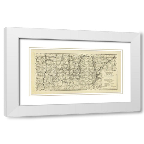 Colville National Forest Washington - Meridan White Modern Wood Framed Art Print with Double Matting by Meridian