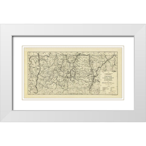 Colville National Forest Washington - Meridan White Modern Wood Framed Art Print with Double Matting by Meridian