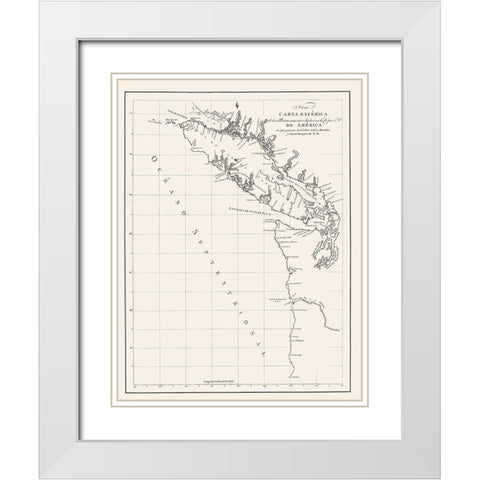 Washington Coast, Vancouver Island - Beques 1791 White Modern Wood Framed Art Print with Double Matting by Beques