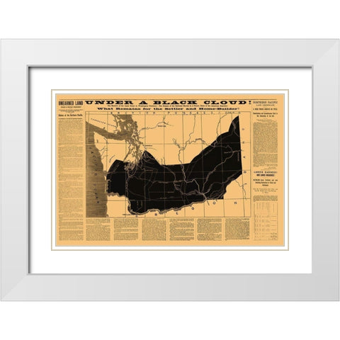 Washington, Problems with Land Grant 1883 White Modern Wood Framed Art Print with Double Matting by Interior Dept