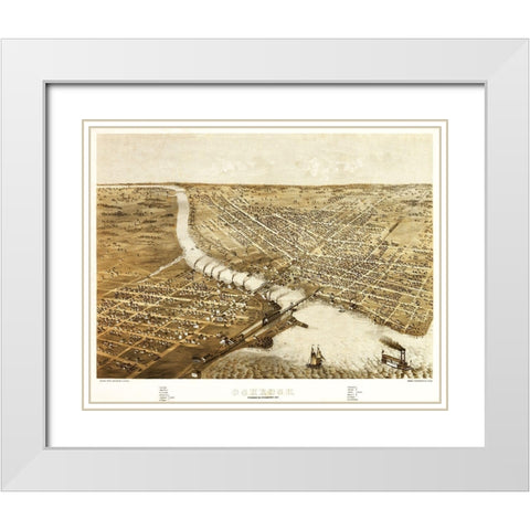 Oshkosh Wisconsin - Ruger 1867  White Modern Wood Framed Art Print with Double Matting by Ruger