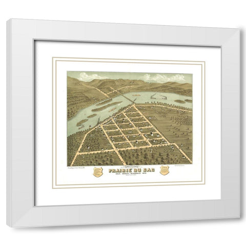 Prairie Du Sac Wisconsin - Ruger 1870  White Modern Wood Framed Art Print with Double Matting by Ruger