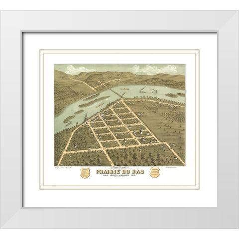 Prairie Du Sac Wisconsin - Ruger 1870  White Modern Wood Framed Art Print with Double Matting by Ruger