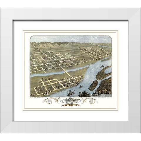 Prairie Du Chien Wisconsin - Ruger 1870  White Modern Wood Framed Art Print with Double Matting by Ruger