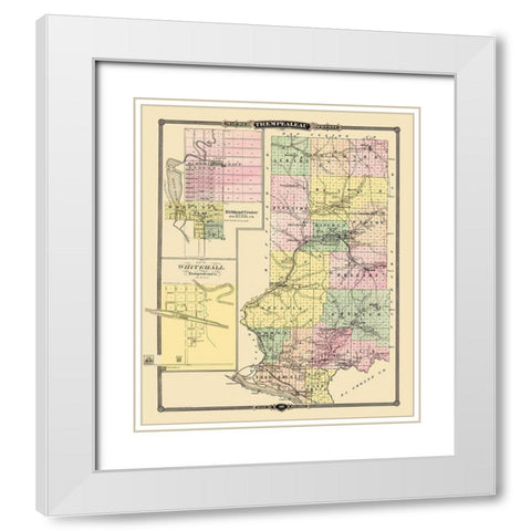 Trempealeau Wisconsin Landowner - Snyder 1878 White Modern Wood Framed Art Print with Double Matting by Snyder