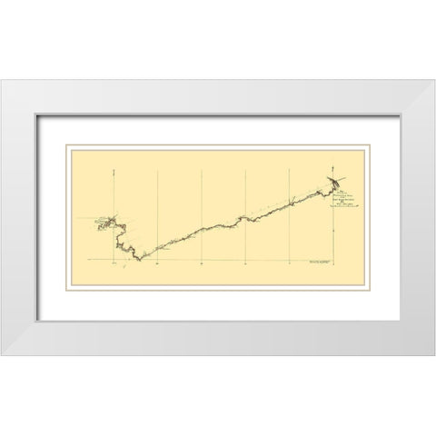 East River Railroad - Hotchkiss 1881 White Modern Wood Framed Art Print with Double Matting by Hotchkiss