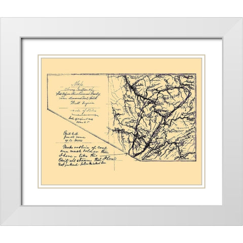 Lower Measures Coal Fields West Virginia White Modern Wood Framed Art Print with Double Matting by Anon