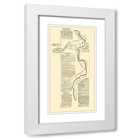Kanawha River West Virginia Landowner White Modern Wood Framed Art Print with Double Matting by Washington