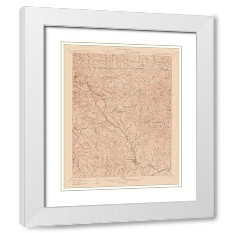 Mannington West Virginia Quad - USGS 1905 White Modern Wood Framed Art Print with Double Matting by USGS