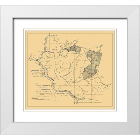 Middleton Coal Lands Fayette County West VA White Modern Wood Framed Art Print with Double Matting by Hotchkiss