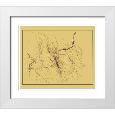 New River Railroad - Hotchkiss 1880 White Modern Wood Framed Art Print with Double Matting by Hotchkiss