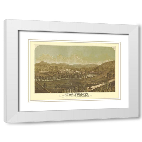 Phillippi West Virginia - Pool 1861 White Modern Wood Framed Art Print with Double Matting by Pool