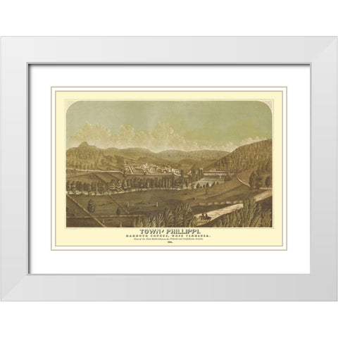Phillippi West Virginia - Pool 1861 White Modern Wood Framed Art Print with Double Matting by Pool