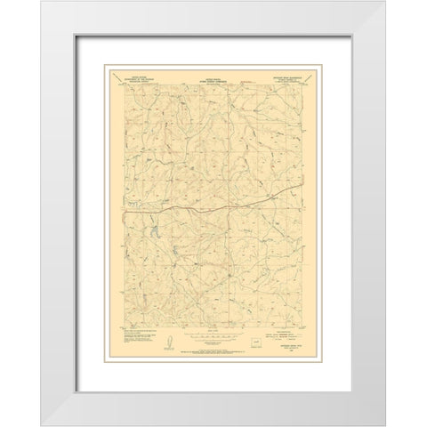 Artesian Draw Wyoming Quad - USGS 1954 White Modern Wood Framed Art Print with Double Matting by USGS