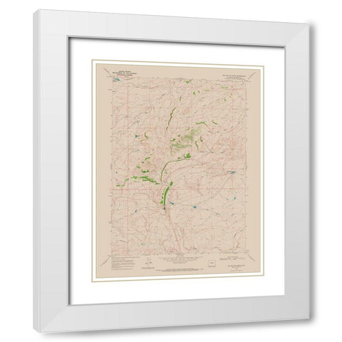 Big Sulfur Draw Wyoming Quad - USGS 1968 White Modern Wood Framed Art Print with Double Matting by USGS