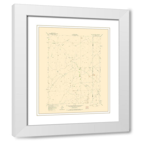 Dry Fork Ranch Wyoming Quad - USGS 1973 White Modern Wood Framed Art Print with Double Matting by USGS