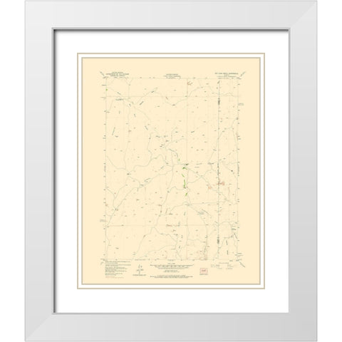 Dry Fork Ranch Wyoming Quad - USGS 1973 White Modern Wood Framed Art Print with Double Matting by USGS
