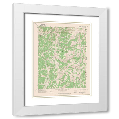 Devils Hole Creek Wyoming Quad - USGS 1967 White Modern Wood Framed Art Print with Double Matting by USGS