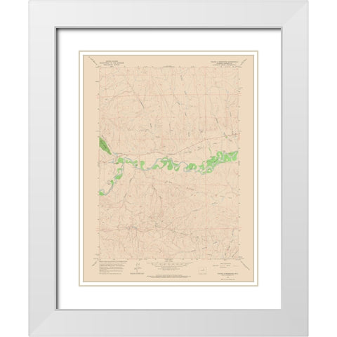 Figure 8 Reservoir Wyoming Quad - USGS 1961 White Modern Wood Framed Art Print with Double Matting by USGS